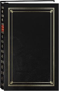 Pioneer Photo 200-Pocket Post Bound Black Leatherette Photo Album with Gold Accents for 4 by 6-Inch 