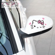 SY  Kawaii Sanrio Hello Kitty Car Sticker Rearview Mirror Sticker Car Body Decorative Sticker Truck Motorcycle Vehicles Automobiles SY