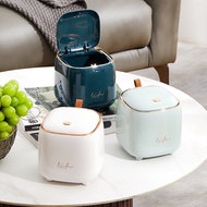 Mini Countertop Trash Can Waste Can with Press Type Lid Wastebasket Garbage Can Dispenser Mini Bin f