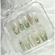 100%【HANDMADE】Ready Stork Fake Nail-纯手工穿戴甲  🌸Size : XS / S /  M