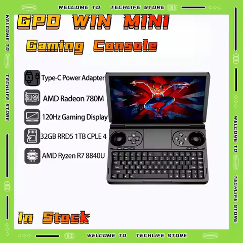 In Stock GPD WIN Mini AI 9 HX370 Handheld Game Console 7 Inch Tablet 64GB RAM 2TB SSD Pocket Mini La