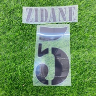 zidane 5 black nameset + numbering + name set for jersey nns
