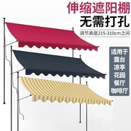 Retractable folding awning - balcony and patio outdoor sun and rain protection awning