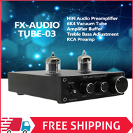 FX-AUDIO TUBE-03 Mini HiFi Audio Preamplifier 6K4 Vacuum Tube Amplifier Buffer Treble Bass Adjustmen
