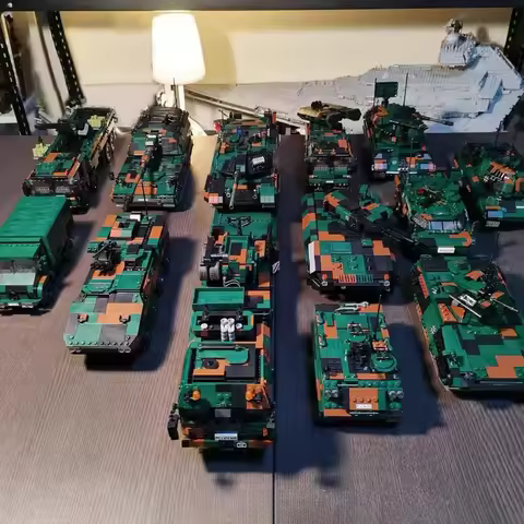 Military Series T92 Tank Leopard-2A6 Challenger 2 Type99 Main Battle Tank Building Blocks Set Milita