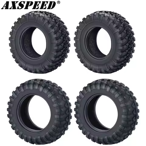 AXSPEED 4PCS Rubber Tyres for 1/18 Kyosho Jimny, 1/24 MINI-Z 4×4 JEEP Wrangler Axial SCX24 Wheel Tir