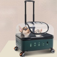 Portable Pet Stroller Dog Stroller Transparent Pet Carrier Lightweight Dog Carrier Reinforced Cat St