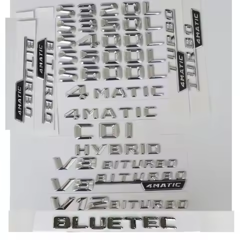 3D Chrome Letters W221 W222 S320L S350L S400L S450L S500L S550L S560L S600L S650L S680L BLUETEC 4MAT