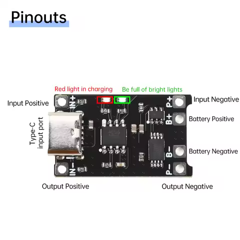 DC 4-8V 1.2A TP4056 Lithium Battery Charger Module Charging Board With Protection 18650 Charger Modu