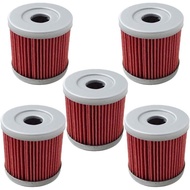HIFROM Pack of 5 Oil Filter Replacement for Suzuki DRZ400E DRZ400S DRZ400SM 2000-2013 Replace HF139 