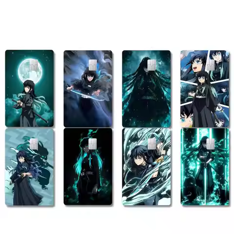 Muichiro T-Tokito Anime Vintage 1 Set Of 4 Pcs Credit Card Skin Stickers For VISA Bank Card Waterpro