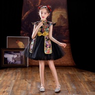 NEW cheongsam kids Girls cheongsam high-end dress Chinese clothing