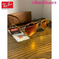 [Original] Rayban Pilot Sun Lens Men's Orange Gold Frame Flash RB3026 112/69 62mm