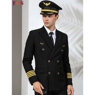 [24h Delivery✈] Pilot Uniform National Aviation Captain Uniform Aviation Uniform Aviation Suit Annua