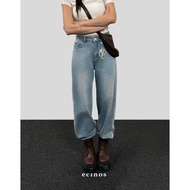 ECINOS DENIM STRAIGHT JEANS VINTAGE BLUE WASHED