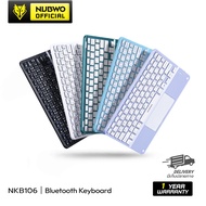 Nubwo คีย์บอร์ดบลูทูธรุ่น NKB-106 คีย์บอร์ดไร้สายบลูทูธเชื่อมง่าย มาพร้อมทัชแพด ของแท้ รับประกัน 1 ป