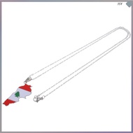 Lebanon Map Flag Keychain Brooch Pendant Albanian Necklace  junshaoyip