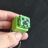 Minecraft-inspired Mechanical Keyboard Feel Clicker Keychain Stress Relief Office Satisfying Clicks 