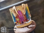 Vintage LV Multicolor Fringe Bucket Bag 限量 中古L 村上隆 白三彩 流蘇 水桶包
