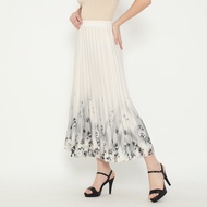 MAWAR Duapola Rose Gradient Pleated Long Skirt 40788