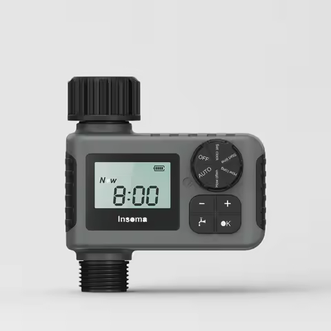 INSOMA Automatic Water Timer Intelligent Irrigation Watering System LCD Display IPX5 Sprinkler Timer