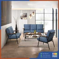 FREE SHIPPING HI SEASON 1+2+3 Seaters Premium Fabric Metal Wood Modern Sofa Set/Kerusi Ruang Tamu /B