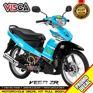 Decal Vega ZR Full Body Stiker Vega ZR Full Body Striping Vega ZR Variasi Full Body Movistar Motogp