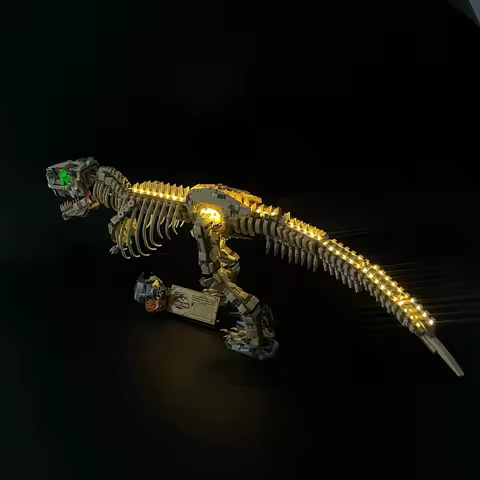 LED Light Kit For 76968 Dinosaur Fossils:Tyrannosaurus Rex Decorative Building Blocks Lamp Remote Co