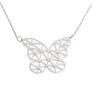 Abstract polygon butterfly necklace