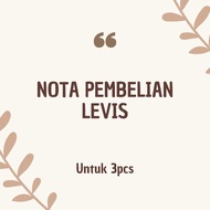 Levis Purchase Note 3pcs