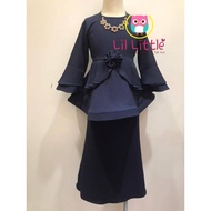 Lil Little BK47 BAJU RAYA 2021 BAJU KURUNG BUDAK PEREMPUAN BAJU KURUNG KANAK KANAK MODEN