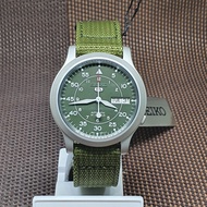 Seiko 5 SNK805K2 Automatic Military Green Nylon Strap Day Date Analog Men's Watch