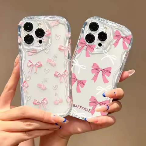 Pink Bow Pattern Phone Case For VIVO V50 V60 V40 Lite V70 FE Y31D Y05 Y31 Y19S Y27 Y04 Y36 Y17S Y29 