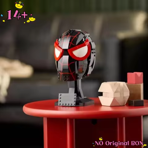2026 Hot Miles Morales Helmet Mask Puzzle Model 76329 Bricks Creative Assembly Puzzle Building Block