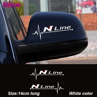 2Pcs N line Car Rearview Mirror Sticker For Hyundai I10 I20 I30 I40 Ix35 TUCSON Elantra SONATA GENES