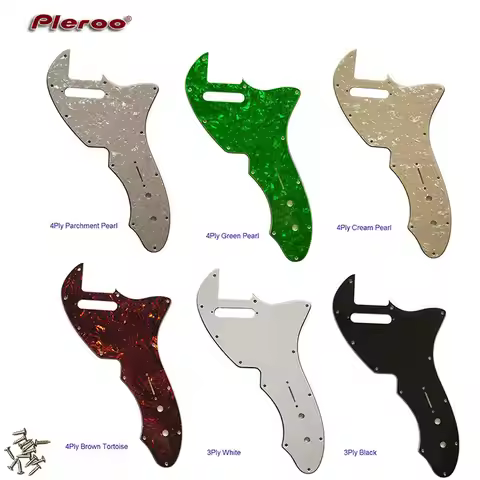 Pleroo Custom Guitar Parts - For US Tele 69 Thinline Guitar Pickguard Scratch Plate, Multicolor Choi