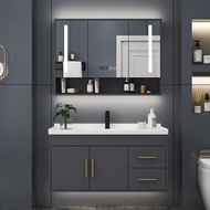 【SG Sellers】 Toilet Cabinet Basin Cabinet Vanity Cabinet Bathroom  Toilet Mirror Cabinet Luxury Full Sets Cabinets Washbasin Countertop Sink Black Bathroom Cabinets