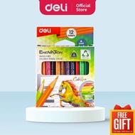Deli ENOVATION Colour Pencil Pensel Warna Art Drawing Student Stationery Triangular Barrel (12 Colou