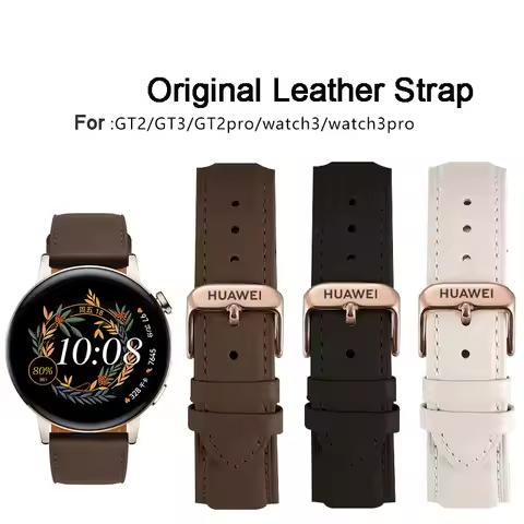 22mm Original Huawei leather Watchband For HUAWEI Watch GT2 Gt3 High-quality Strap For Huawei Watch3