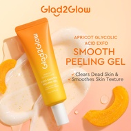 Glad2Glow peeling gel Apricot Glycolic acid face scrub muka Acid Exfo Smooth Exfoliating gel peeling