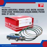 Cincin Piston- Mazda Luce (929L). Bongo. LA4S. BA2S8. BA2S89. TitanE2500. WEW051(Size:040)(88.90mm)-