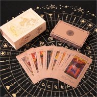 Premium PET Plastic Rose Gold Tarot Cards Full Set Waterproof Durable Vintage Mystic Art Home Altar 