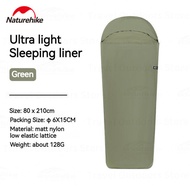 Naturehike ถุงนอนมีผ้าซับในความร้อนภายในซับสำหรับนอนแบบมัมมี่กระเป๋าแคมปิ้งเดินป่าแบบพกพาน้ำหนักเบา128กรัม