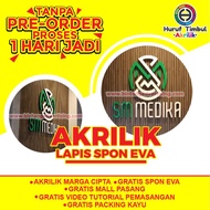 HURUF TIMBUL AKRILIK 1 LAYER LAPIS SPON EVA 1 DIMENSI DI MEDAN