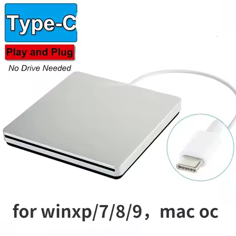 Tp-c DVD Drives Optical Drive External DVD RW Burner Writer Recorder Slot Load CD ROM Player for App
