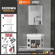 [VATER] 3020WH Mirror Box Aluminium Bathroom Cabinet Ceramic Basin Sink Bathroom Basin Toilet Sink Basin Cabinet