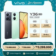 vivo Y36 5G (8/256) - RAM 8GB+8GBB, 44W FlashCharge+5000mAh, NFC Multifunctions, 50MP Camera, Dynamic Design