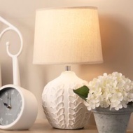 SSF PREMIUM White Ceramic Table Lamp Lampu Meja Hiasan