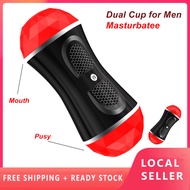 MANUAL Sex Toy For Men Male Masturbator Cup Vaginaal and Mouth Fake Pusssy 3D Cup Male Sex Toy for B