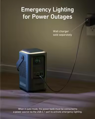 A Power Bank Power Station 60000mAh Portable Outdoor Generator 87W with Smart Digital Display Retrac